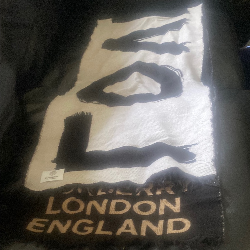 Burberry Black and White Scarf